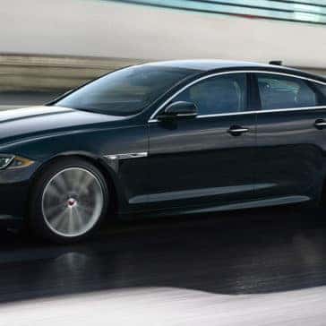 2018 Jaguar XJ Side Profile view driving