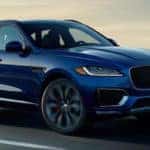 Blue Jaguar F-PACE exterior shot