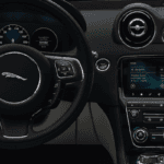 2019 Jaguar XJ interior dash and steering wheel