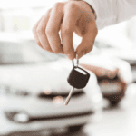 Car keys in hand
