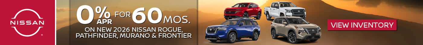 2026 Nissan Rogue, Pathfinder, Murano & Frontier