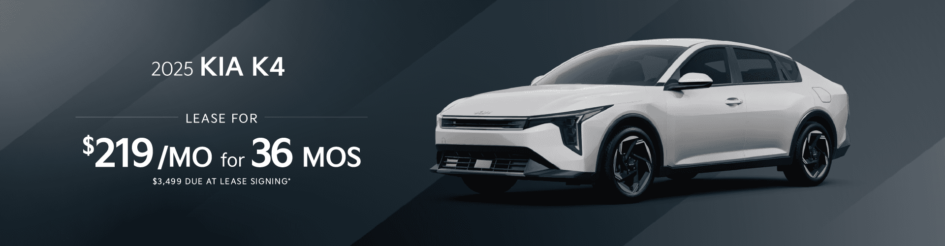 2025 Kia K4 $219 a month for 36 month Lease with $3,499 Due at Lease Signing