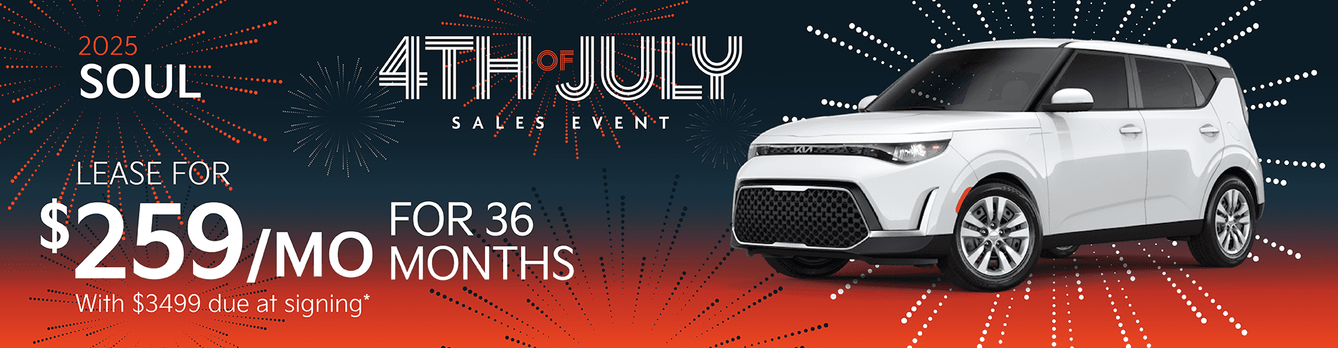 2025 Soul : Lease for $259 per month for 36 month with $3499 due at signing