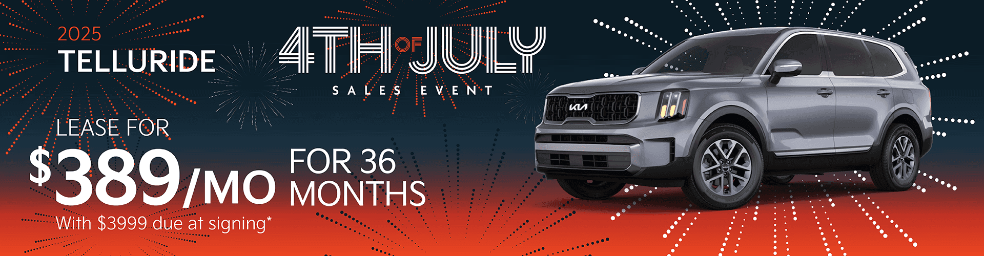 2025 Telluride : Lease for $389 per month for 36 month with $3999 due at signing