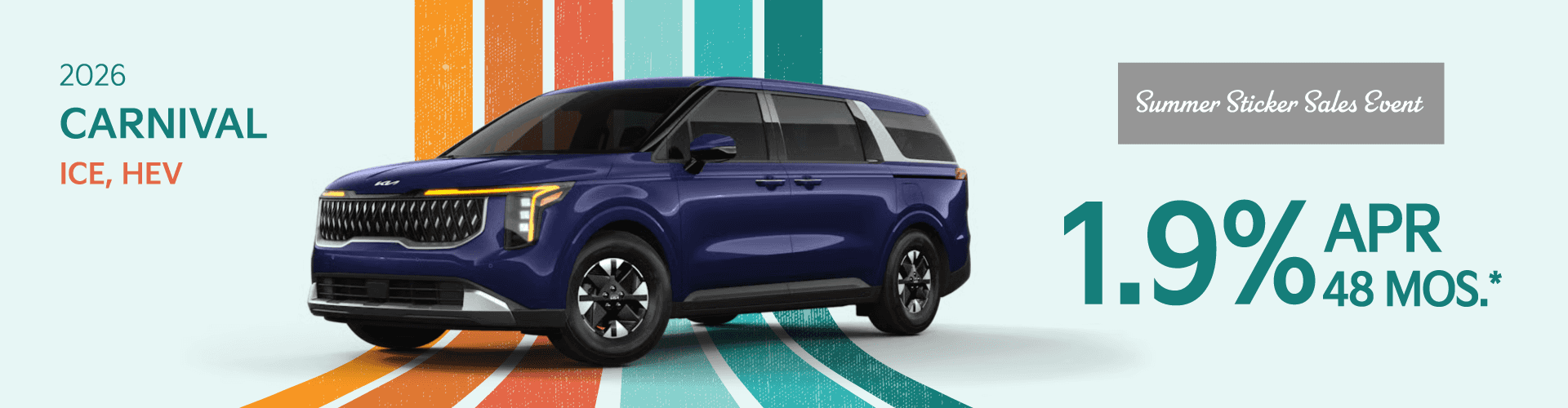 2026 Kia Carnival ICE, HEV: 1.9% APR for 48 months*