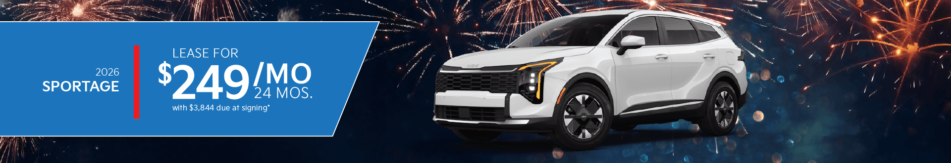 2026 Kia Sportage: Lease for $249/month for 24 months