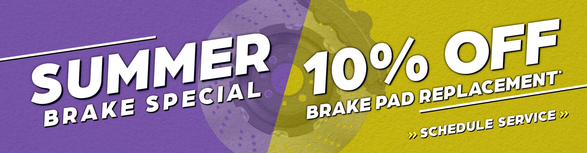 Summer Brake Special | 10% off brake pad replacement