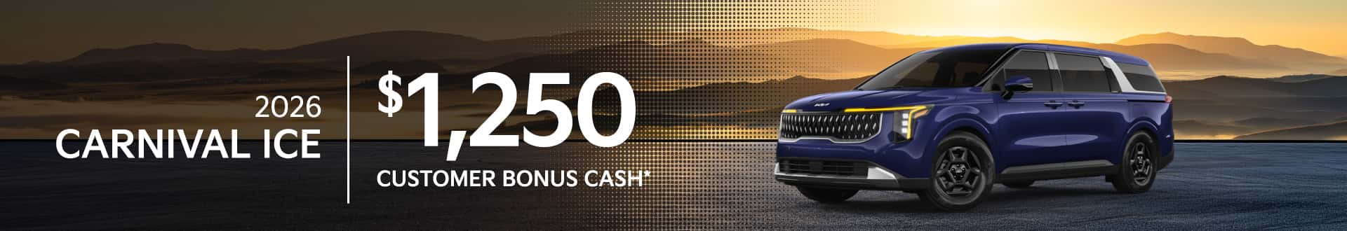 2026 Carnival ICE | $1,250 Customer Bonus Cash