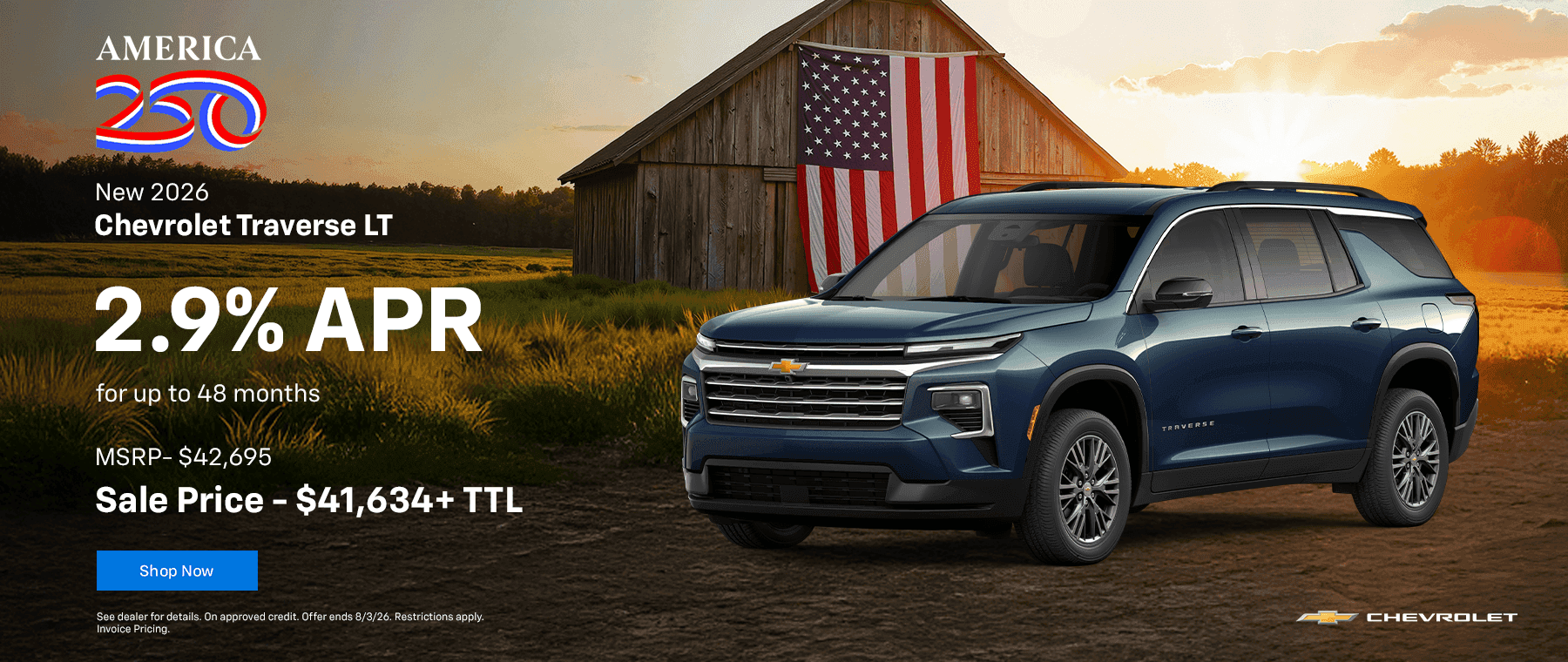 New 2026 Chevrolet Traverse LT
