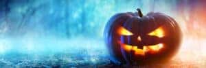 halloween banner with pumpkin