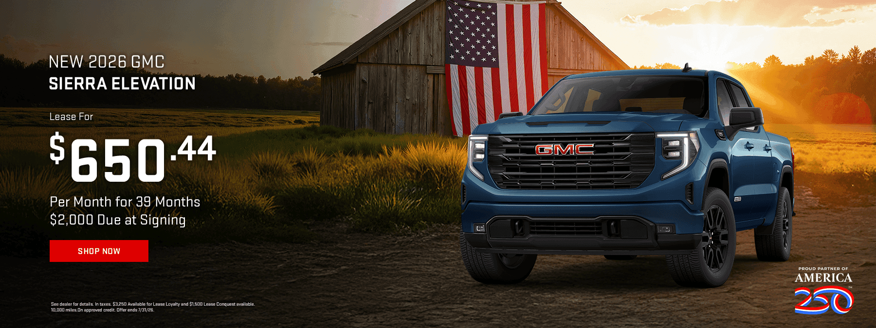 America 250 Headline - New 2026 GMC Sierra Elevation