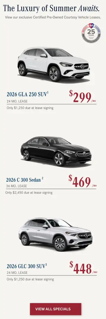 Mercedes-Benz of Foothill Ranch CVP Specials for June