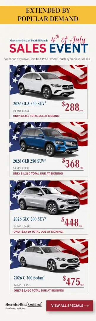 Mercedes-Benz of Foothill Ranch CVP Specials for July