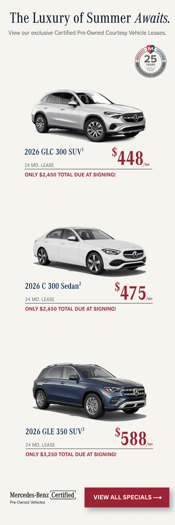 Mercedes-Benz of Foothill Ranch CVP Specials for July
