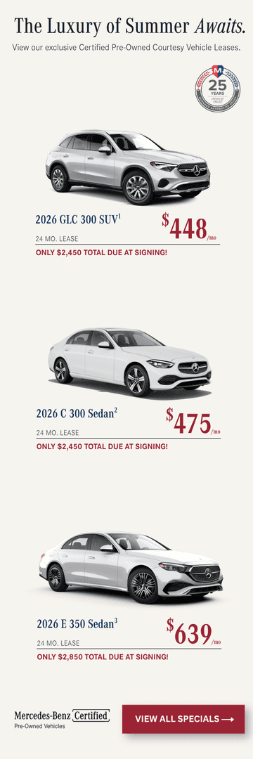 Mercedes-Benz of Foothill Ranch CVP Specials for July