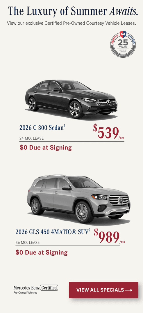 Mercedes-Benz of Foothill Ranch CVP Specials for July