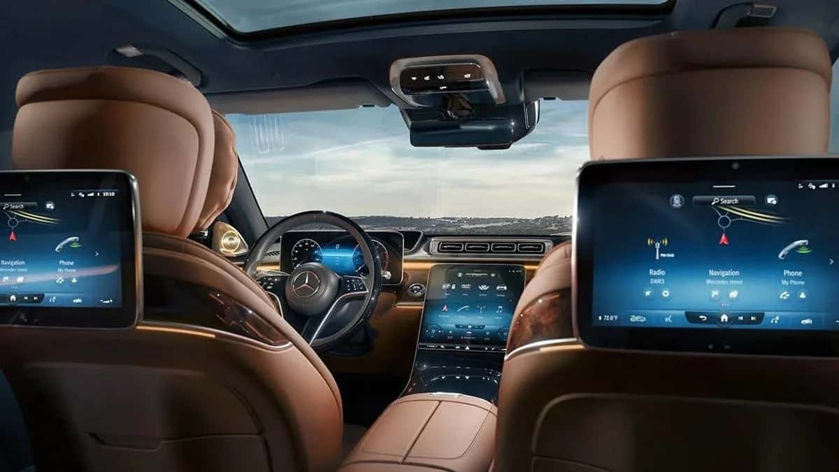 Mercedes-Benz interior fitted with Genuine cargo and interior accessories