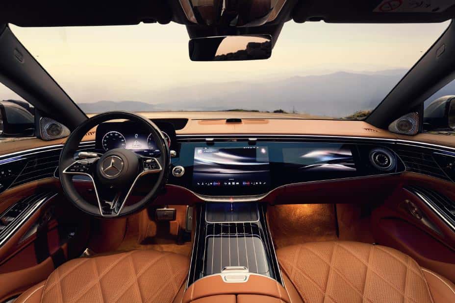 MB.OS and MBUX Superscreen display inside the 2027 Mercedes-Maybach S-Class
