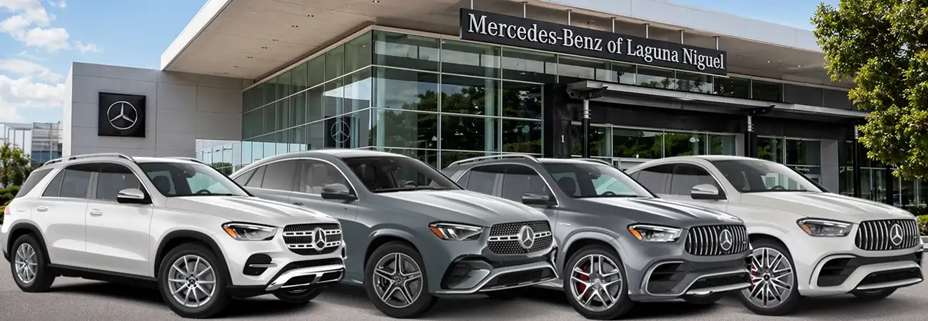 GLE Family in front of Mercedes-Benz of Laguna Niguel