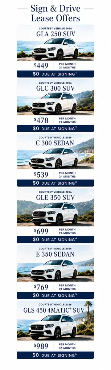 Sign & Drive Lease Offers at Mercedes-Benz of Laguna Niguel