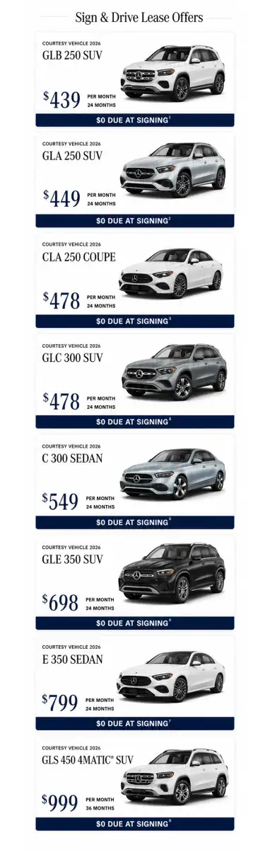 Sign & Drive Lease Offers at Mercedes-Benz of Laguna Niguel