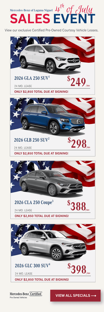 Mercedes-Benz of Laguna Niguel CVP Specials for July