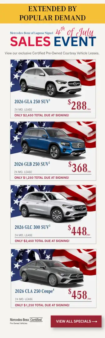 Mercedes-Benz of Laguna Niguel CVP Specials for July