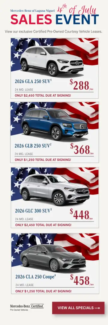 Mercedes-Benz of Laguna Niguel CVP Specials for July