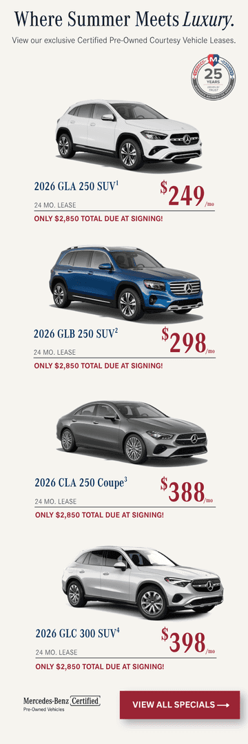 Mercedes-Benz of Laguna Niguel CVP Specials for July