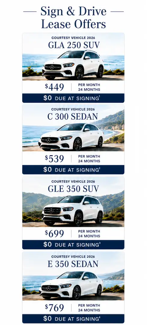 Sign & Drive Lease Offers at Mercedes-Benz of Laguna Niguel