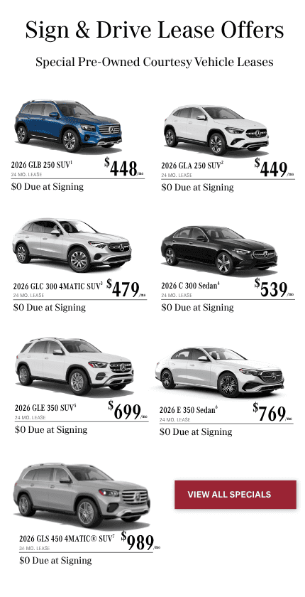 Sign & Drive Lease Offers at Mercedes-Benz of Laguna Niguel