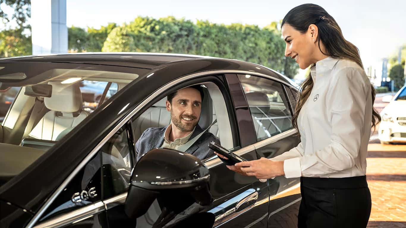 Mercedes-Benz owner enjoying authorized service value at Mercedes-Benz of Laguna Niguel