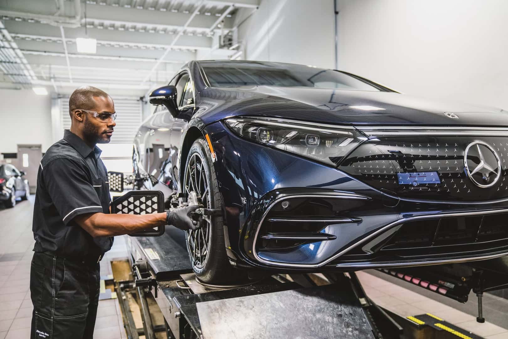 Mercedes-Benz suspension and alignment set to factory specifications at Mercedes-Benz of Laguna Niguel
