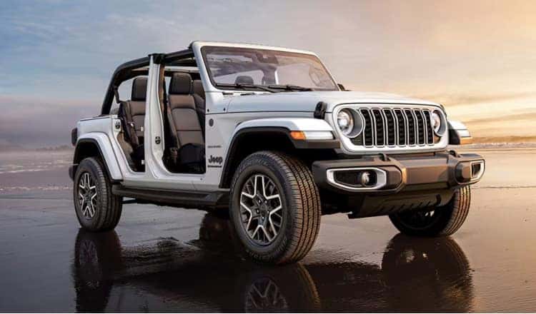 White Jeep on Beach