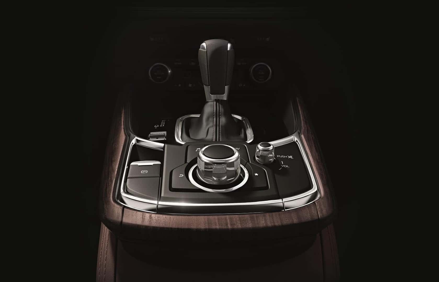 Mazda CX-9 Interior with Leather Wrapped Shift Knob