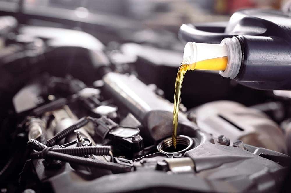 Engine Oil Pouring