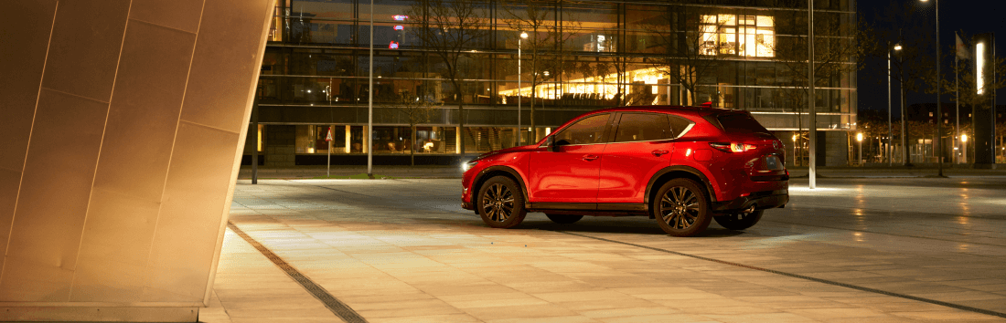 Red Mazda CX-5 parked