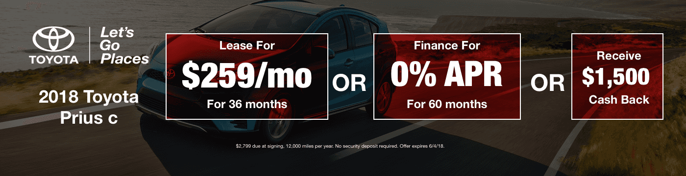 Prius CMay 2018 Offer Prius CMay 2018 Offer