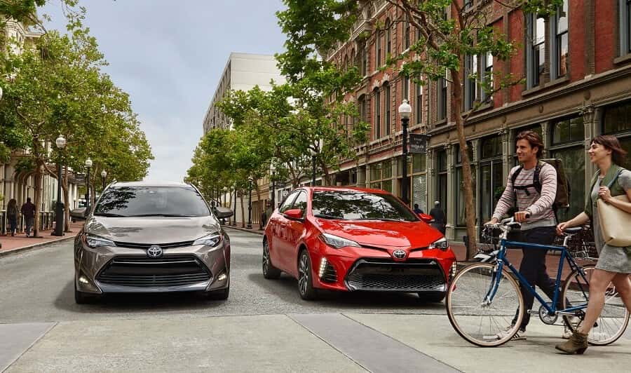 2017 Toyota Corolla trims on street