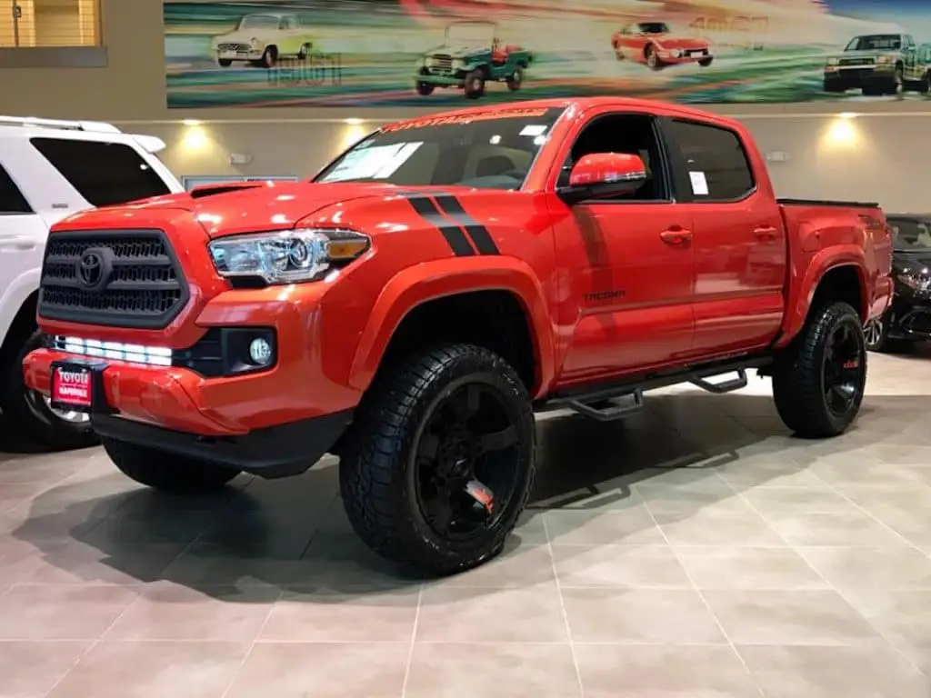 Red Tacoma Toyota of Naperville Custom | Toyota of Naperville