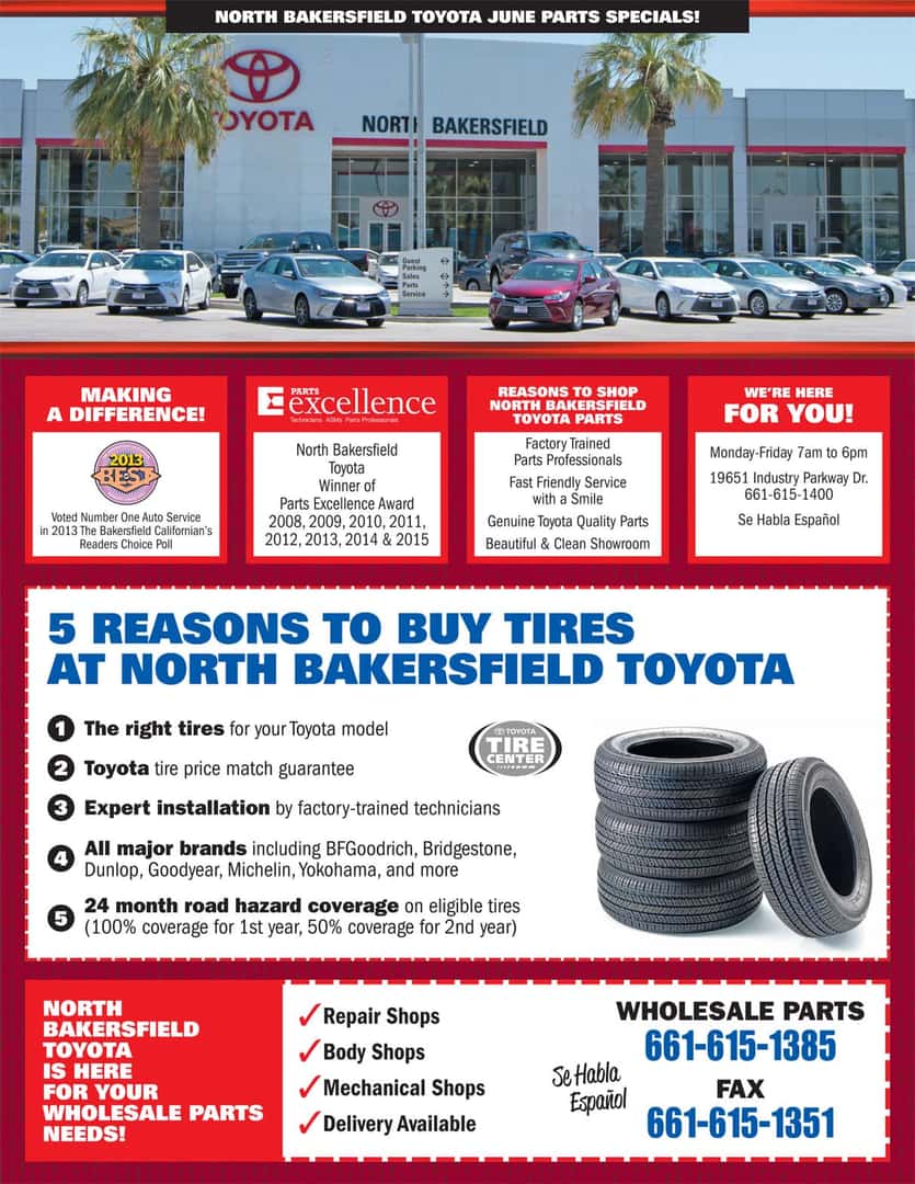 Toyota Parts Specials Shafter | North Bakersfield Toyota
