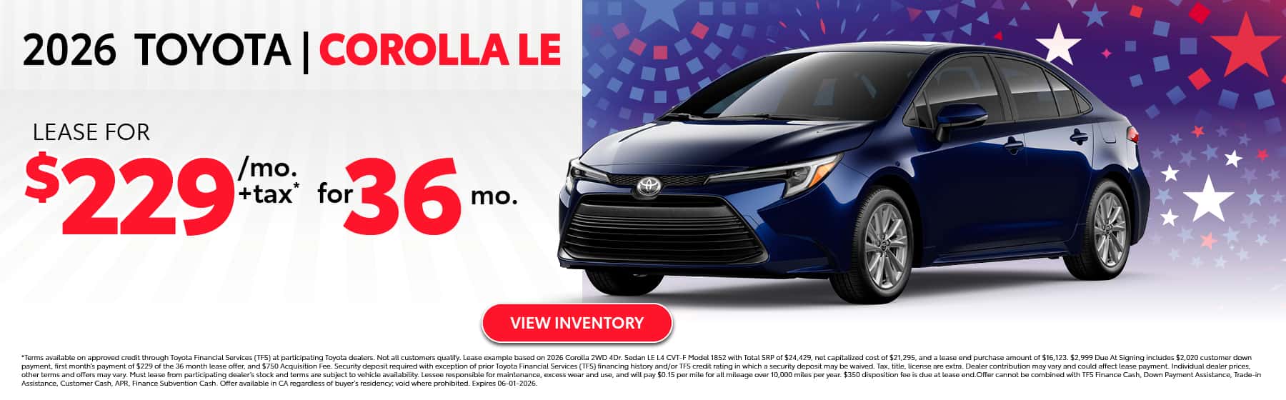 corolla lease