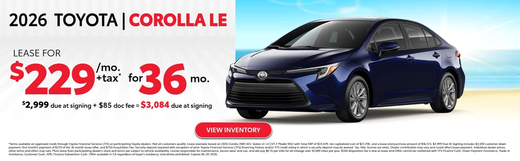 corolla lease
