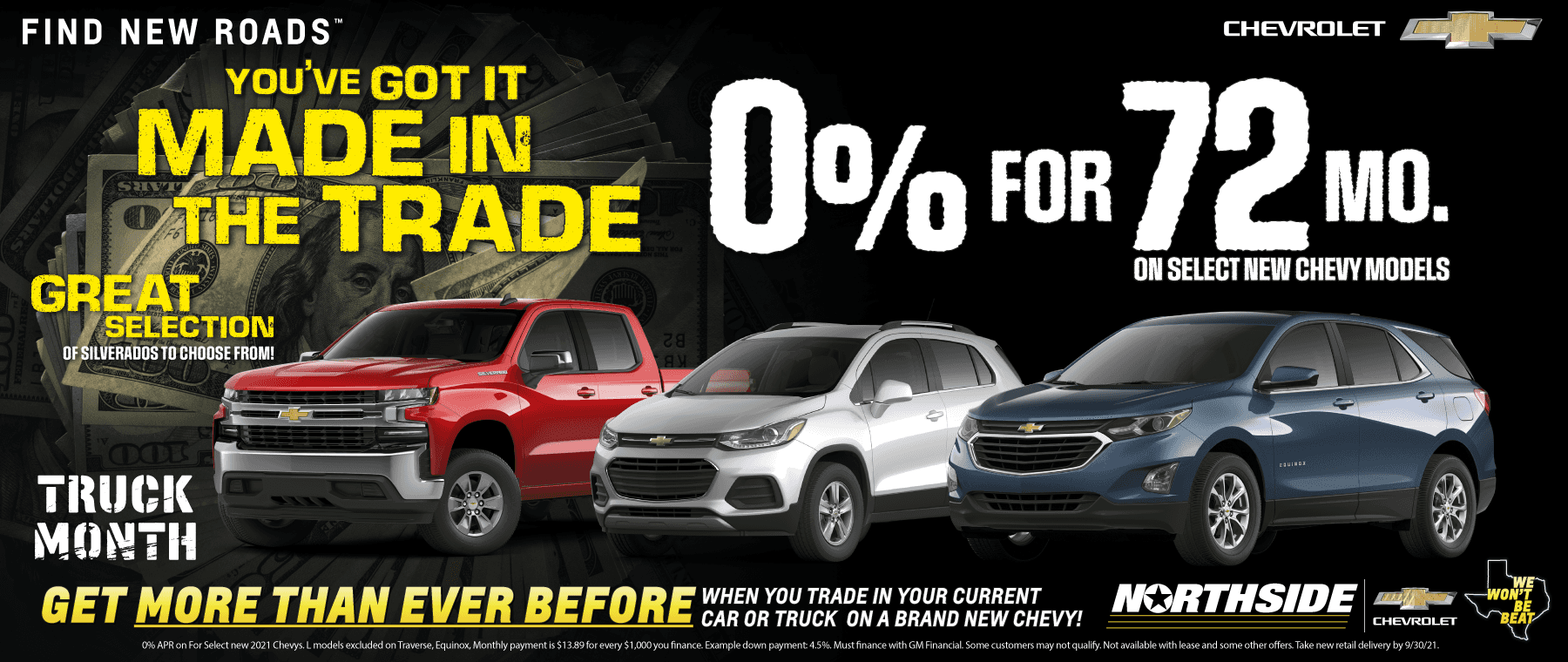 0% FOR 72 MONTHS
