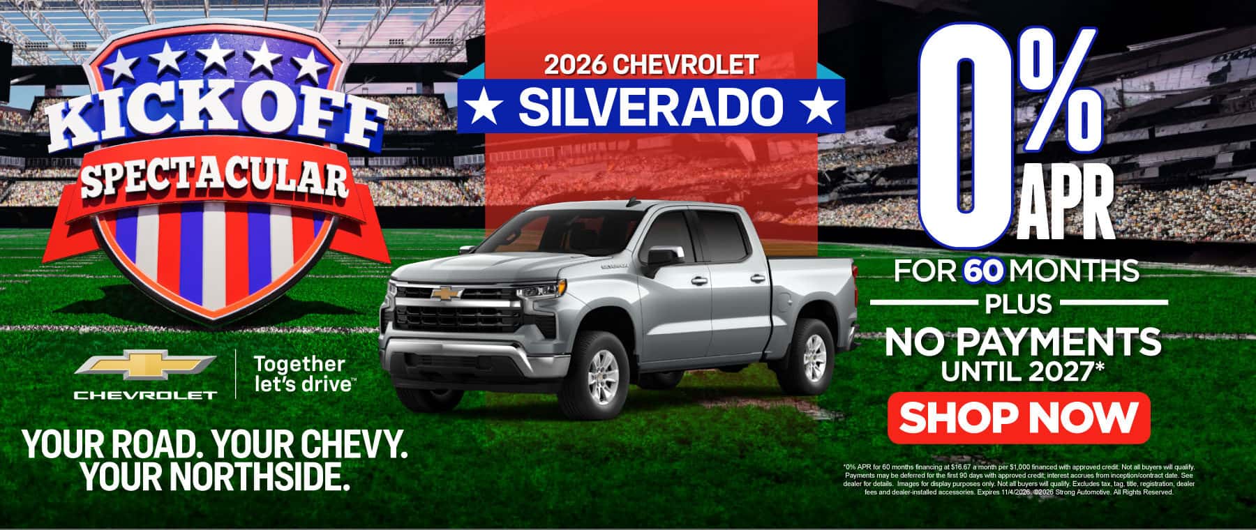 2026 Chevrolet Silverado 0% APR for 60 months + No Payments Until 2027*