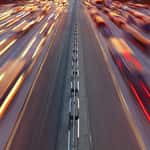 Night time traffic on highway