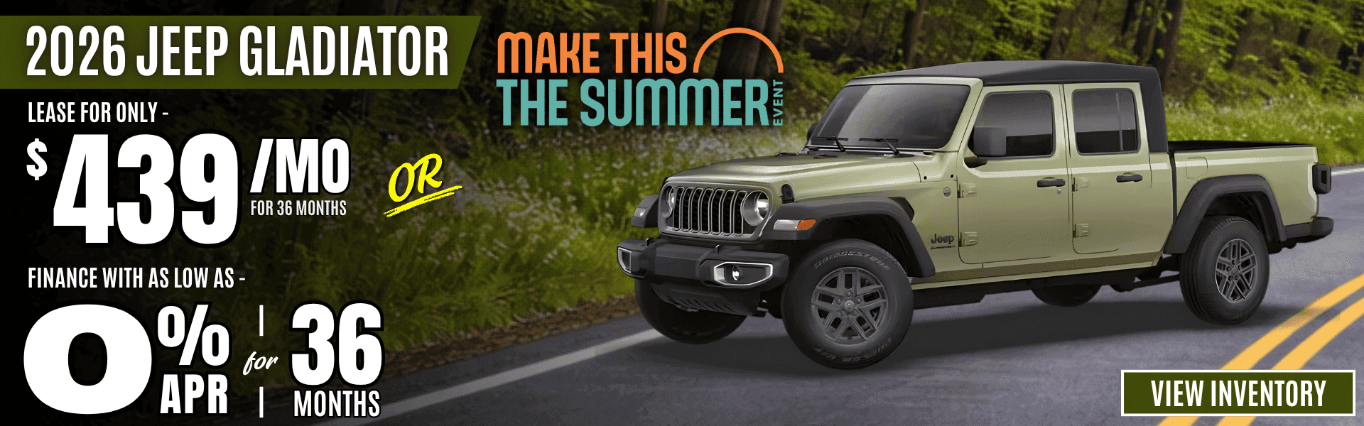 gladiator sales offer at olympia jeep