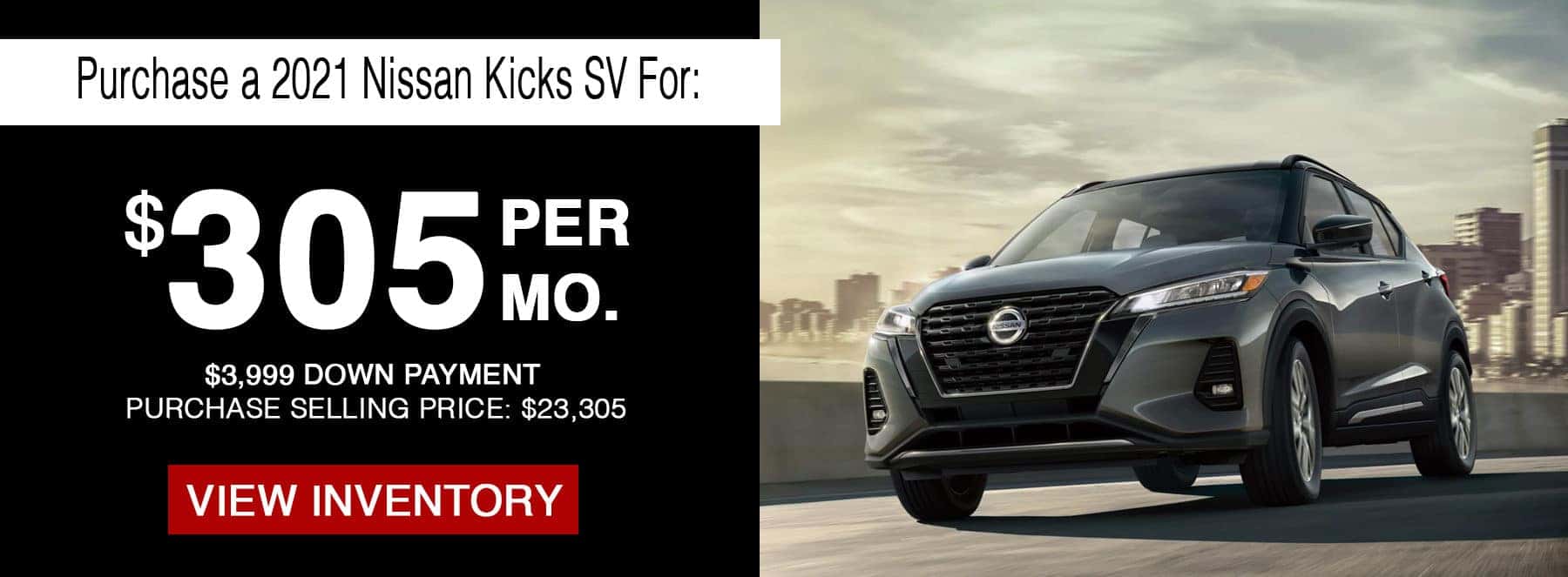 Nissan Kicks Jan 2022 Banner