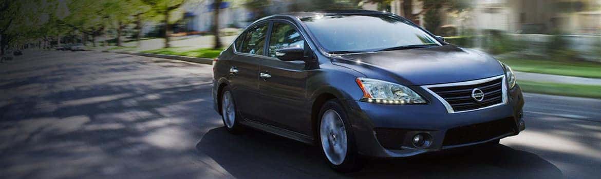 nissan driving on the road