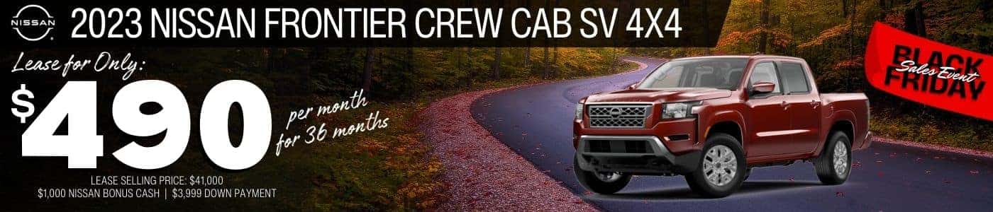 2023 NISSAN FRONTIER CREW CAB SV 4X4 VRP BANNER BlackFriday23